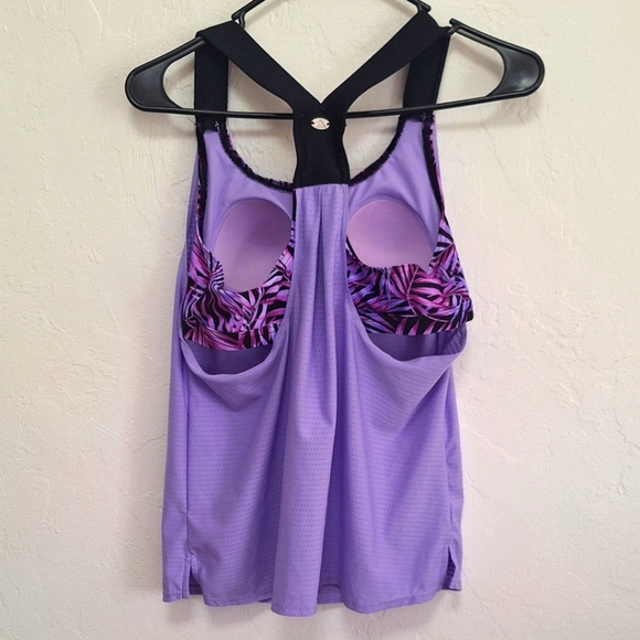 ZeroXposur Circus Wide Strap 2-in-1 Tankini Swim Top with Sports Bra Size XS - Picture 5 of 6